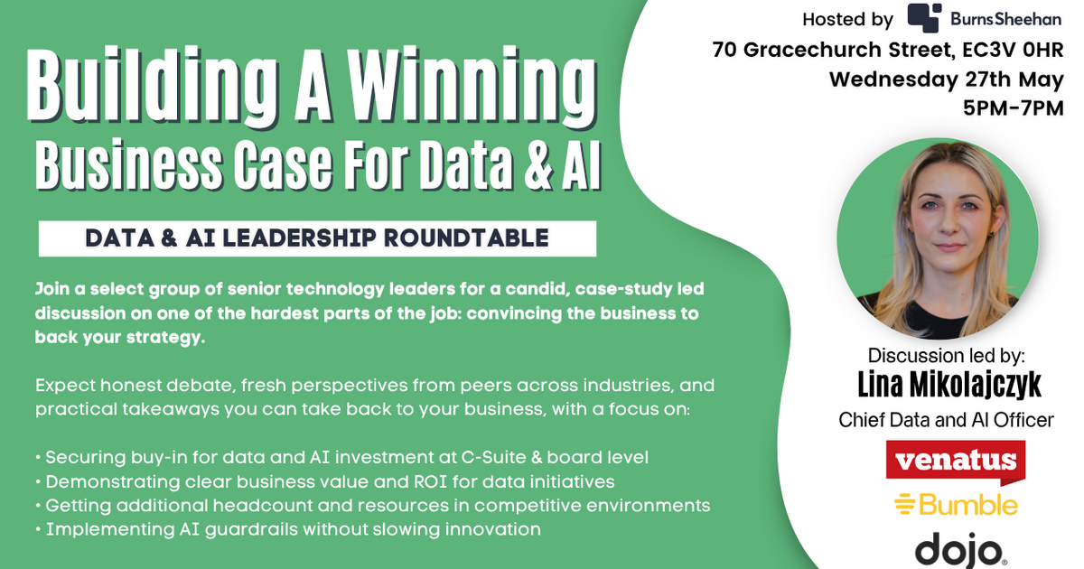 Building a winning business case for Data & AI | Events | Burns Sheehan
